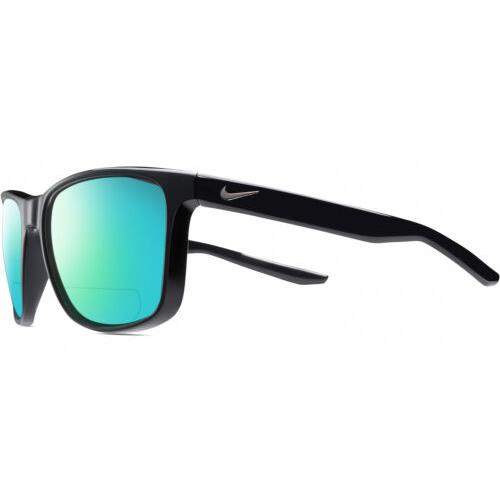 Nike Essent-Endvor-EV1122-001 Unisex Polarized Bifocal Sunglasses in Black 57 mm Green Mirror