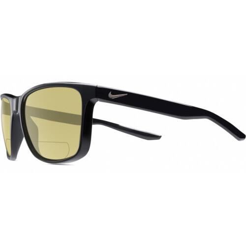 Nike Essent-Endvor-EV1122-001 Unisex Polarized Bifocal Sunglasses in Black 57 mm Yellow