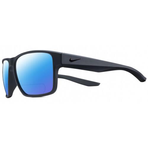 Nike Essent-Venture-002 Unisex Polarized Bifocal Sunglasses Black 59mm 41 Option Blue Mirror