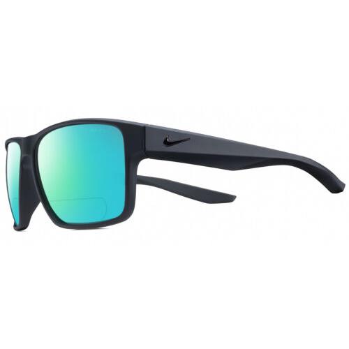 Nike Essent-Venture-002 Unisex Polarized Bifocal Sunglasses Black 59mm 41 Option Green Mirror