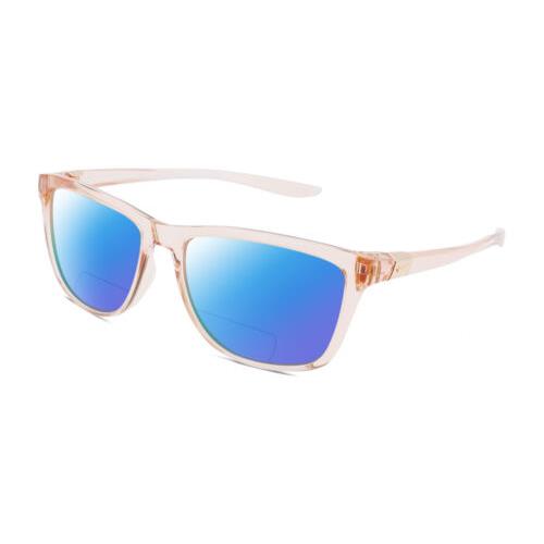 Nike City-Icon-M-DJ0889-664 Unisex Polarized Bifocal Sunglasses Pink Orange 56mm Blue Mirror