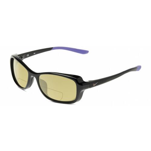 Nike Breeze-CT8031-010 Women`s Polarized Bifocal Sunglasses in Black Purple 57mm Yellow