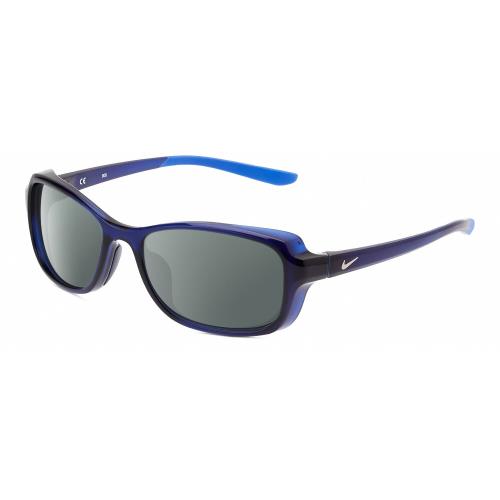 Nike Breeze-CT8031-410 Women`s Polarized Sunglasses Navy Blue Crystal 57mm 4 Opt Smoke Grey Polar