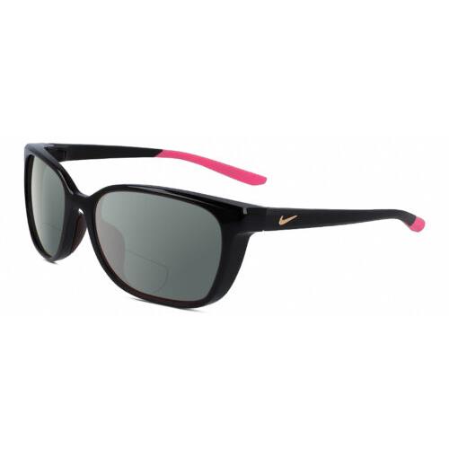 Nike Sentiment-CT7878-010 Womens Polarized Bifocal Sunglasses in Black Pink 56mm Grey