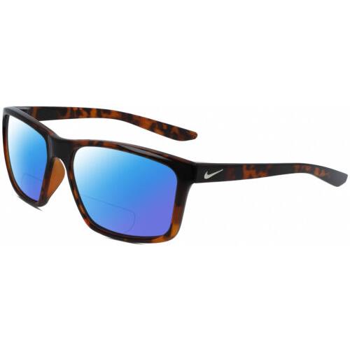 Nike Valiant-CW4645-220 Unisex Polarized Bifocal Sunglasses Brown Tortoise 60 mm Blue Mirror