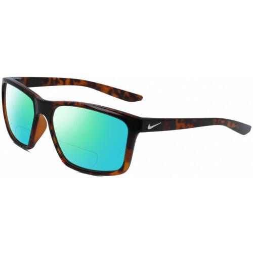 Nike Valiant-CW4645-220 Unisex Polarized Bifocal Sunglasses Brown Tortoise 60 mm Green Mirror
