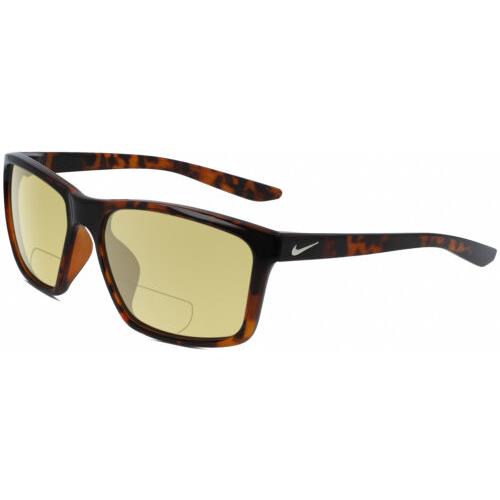 Nike Valiant-CW4645-220 Unisex Polarized Bifocal Sunglasses Brown Tortoise 60 mm Yellow