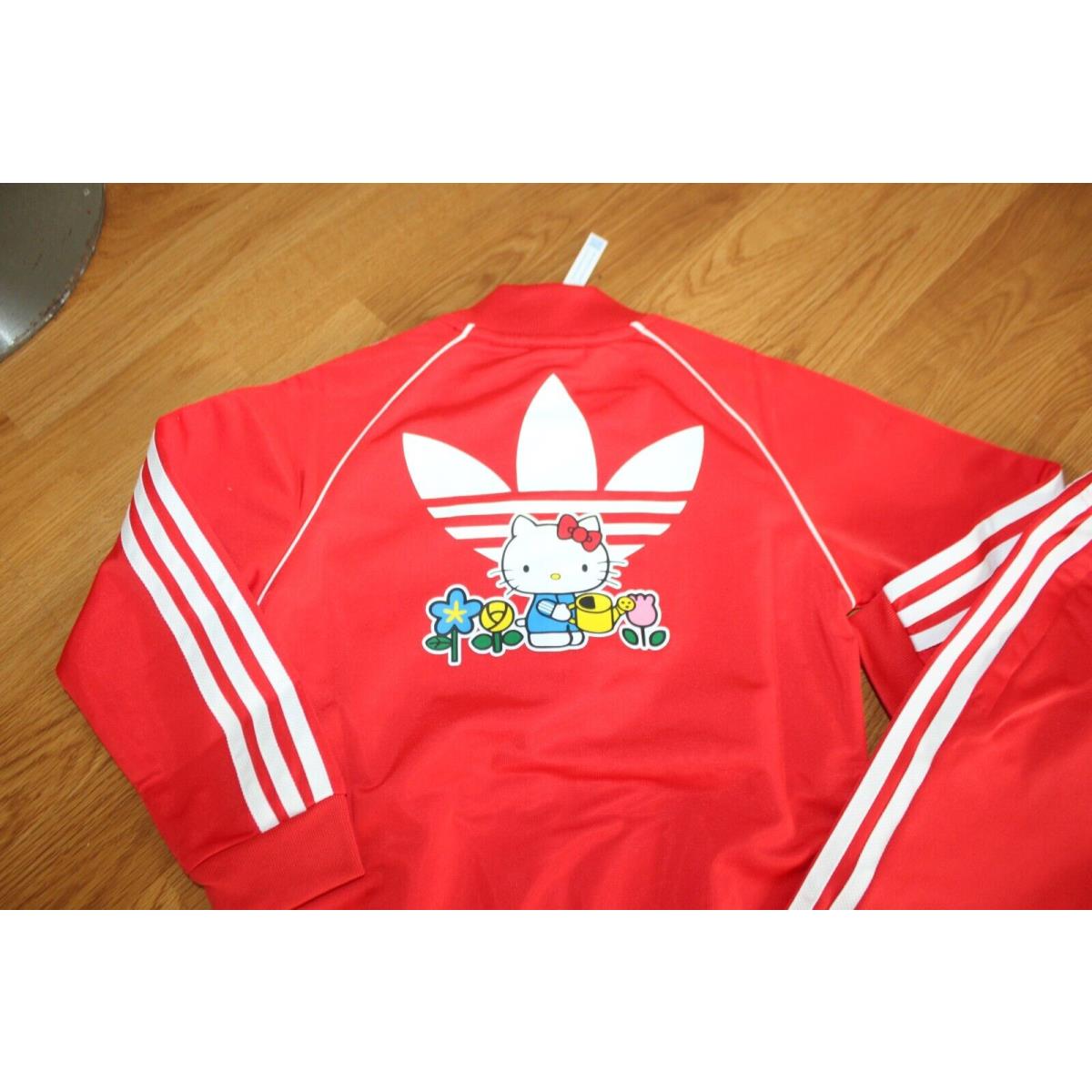 Girls Adidas SZ 5-6 Track Jacket Pants Tracksuit Hello Kitty