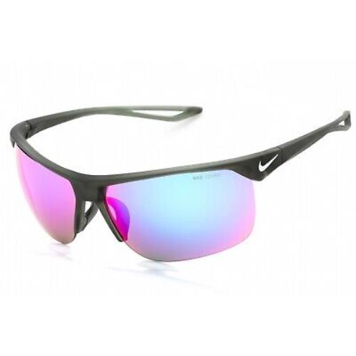 Nike EV1013 304 Sunglasses Black Frame Blue Lenses 67mm