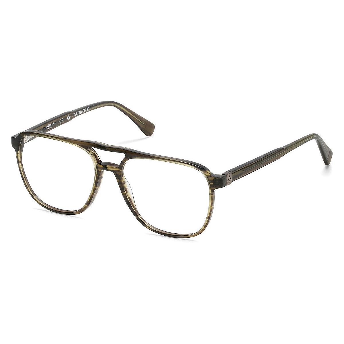 Kenneth Cole KC0350 Eyeglasses Dark Green/other Wayfarer 56mm