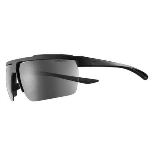 Nike Windshield-010 Men`s Rectangular Semi-rimless Sunglasses in Black/grey 75mm