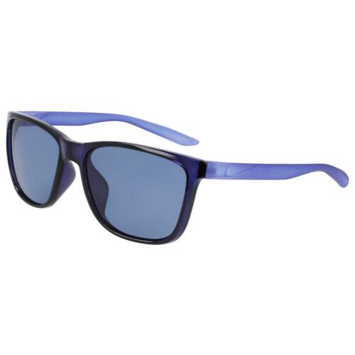 Nike Dawn-Ascent-556 Unisex Sunglasses Navy Indigo Purple Crystal/sky Blue 57 mm