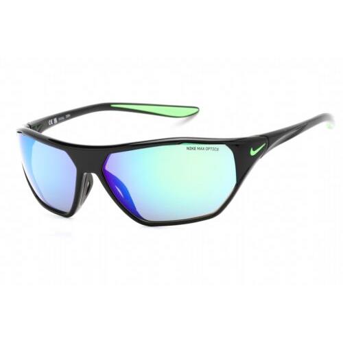 Nike Aero Drift M Black/green Mirror Max Optics Lenses 65mm Sunglasses DQ0997 01