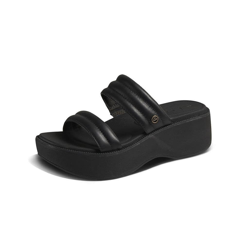 Reef Lofty Lux Hi Women`s Platform Sandals Black - 7 Medium