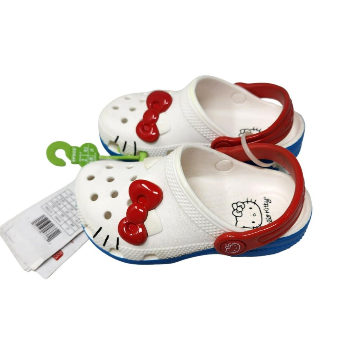 Crocs Kid`s C9 Size I AM Hello Kitty Classic Clog - White C9