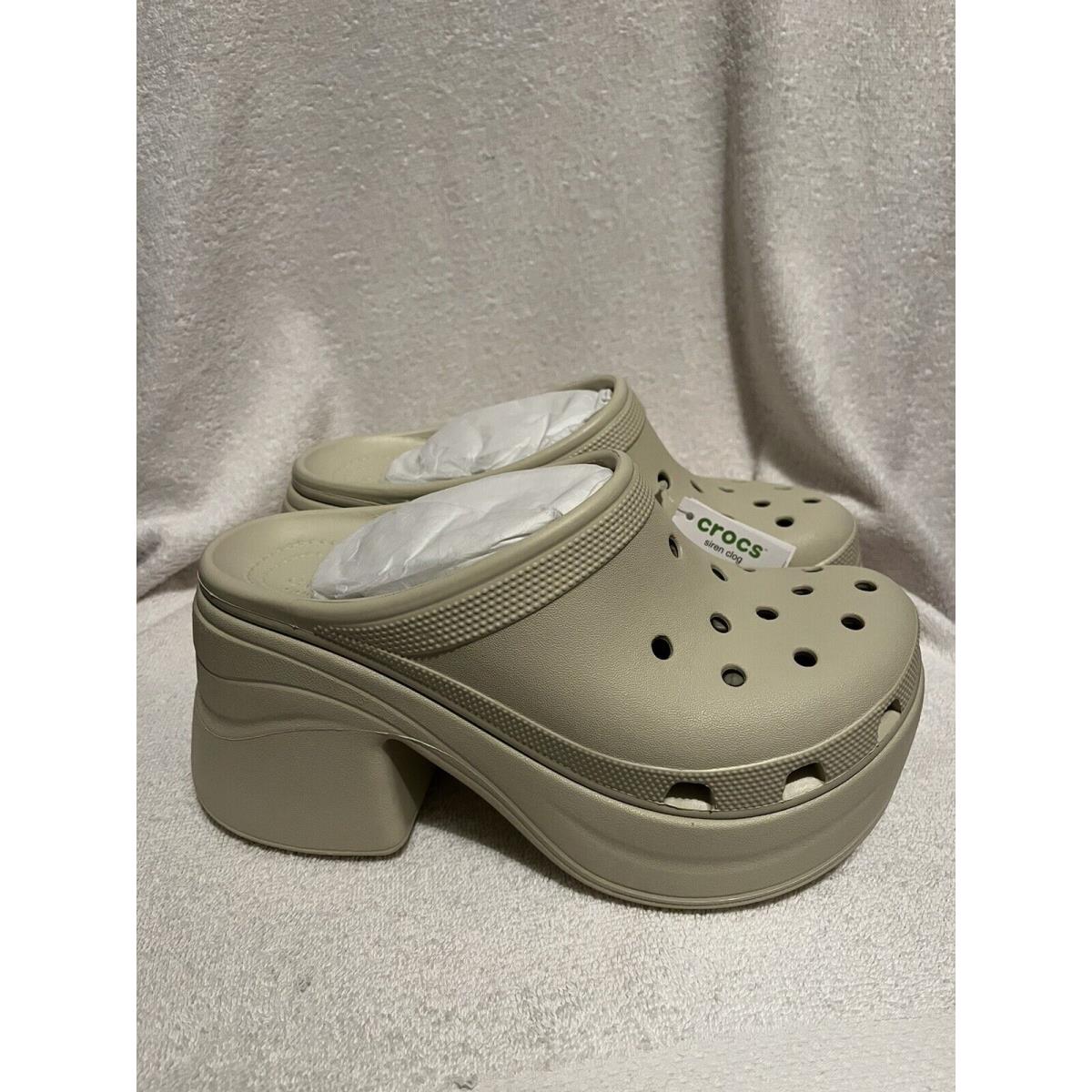 Crocs Siren Clog Platform Block High Heel Bone Women s Size 8 Men s 6