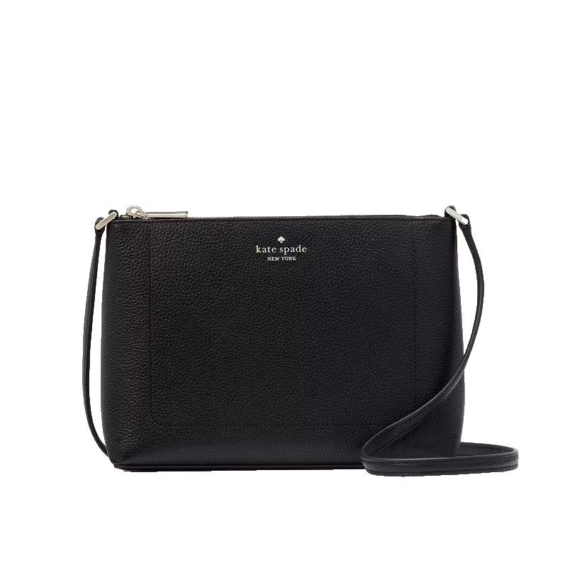 Kate Spade Leila Black Pebbled Leather Crossbody Purse KG464 Harlow