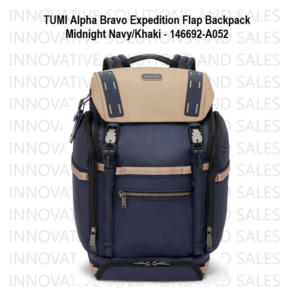 Tumi Alpha Bravo Expedition Flap Backpack - Midnight Navy/khaki - 146692-A052