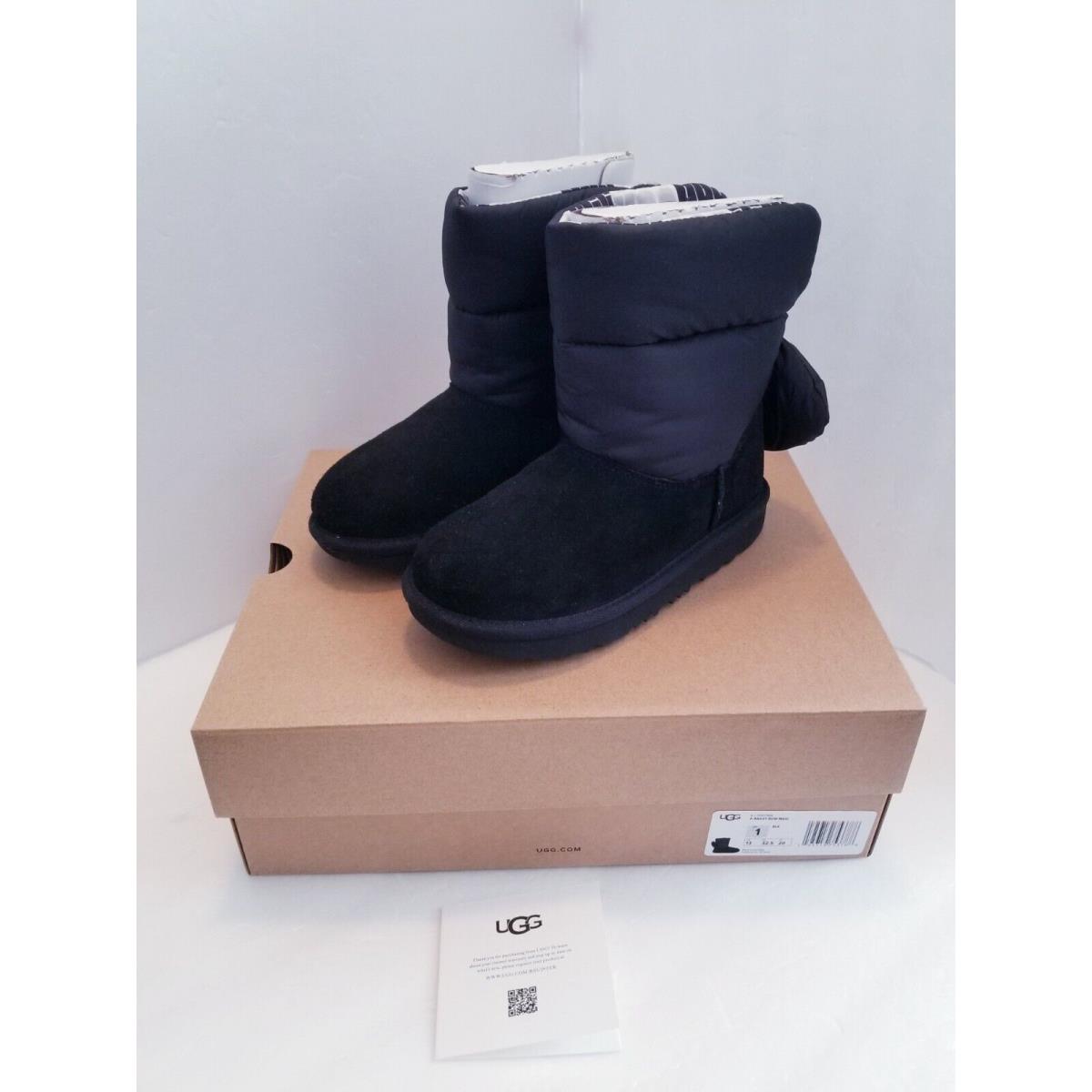 Ugg Bailey Bow Maxi Kid`s Black 1130756K Size 1 Boots/shoes