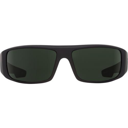 Spy Optics - Men`s Logan Sunglasses Soft Matte Black Happy Gray Green Polarized - Soft Matte Black/Happy Gray/Green Polar