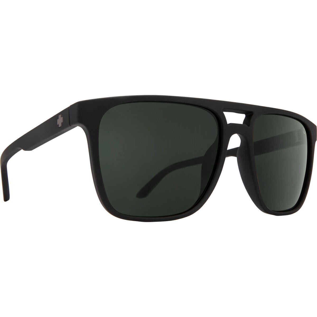 Spy Optics Men`s Czar Soft Matte Black Sunglasses - Happy Gray Green, Frame: Soft matte Black, Lens: Happy Gray Green