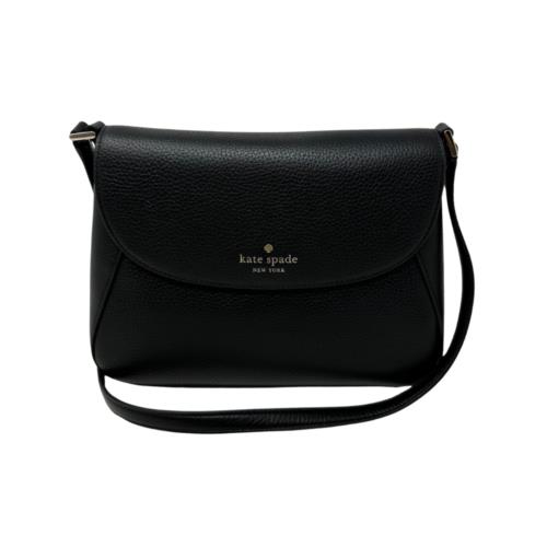 Kate Spade Monica Leather Crossbody Bag Black New