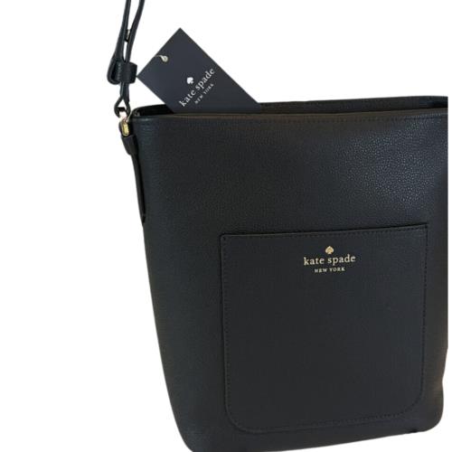 Kate Spade New York Women`s Elsie Pebbled Leather Bucket Bag Black New