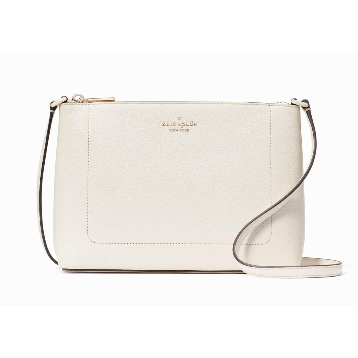 New Kate Spade Leila Crossbody Pebble Leather Parchment