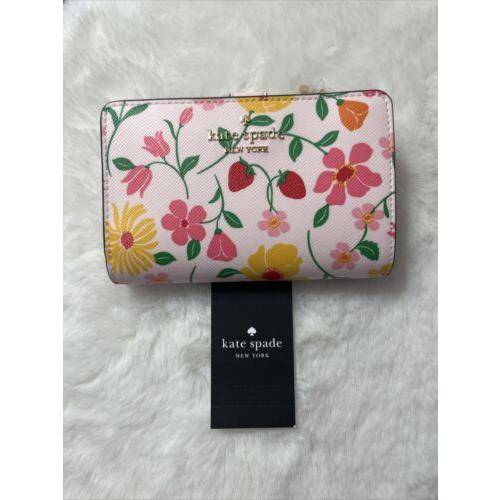 Kate Spade Madison Boxed Strawberry Garden Medium Compartment Wallet