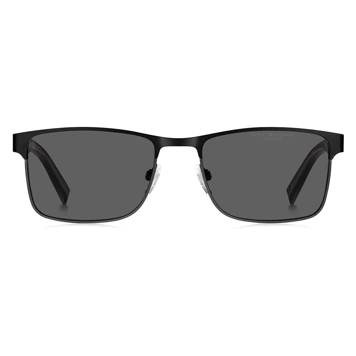 Tommy Hilfiger Thf Sunglasses Matte Black Ruthenium / Gray Polarized