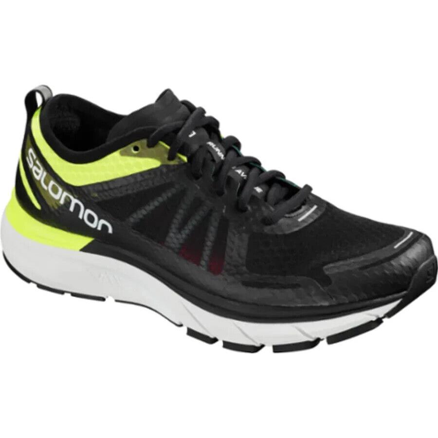 Salomon Adult Mens Sonic RA Max Size 11.5 Black Yellow Road Running Shoes