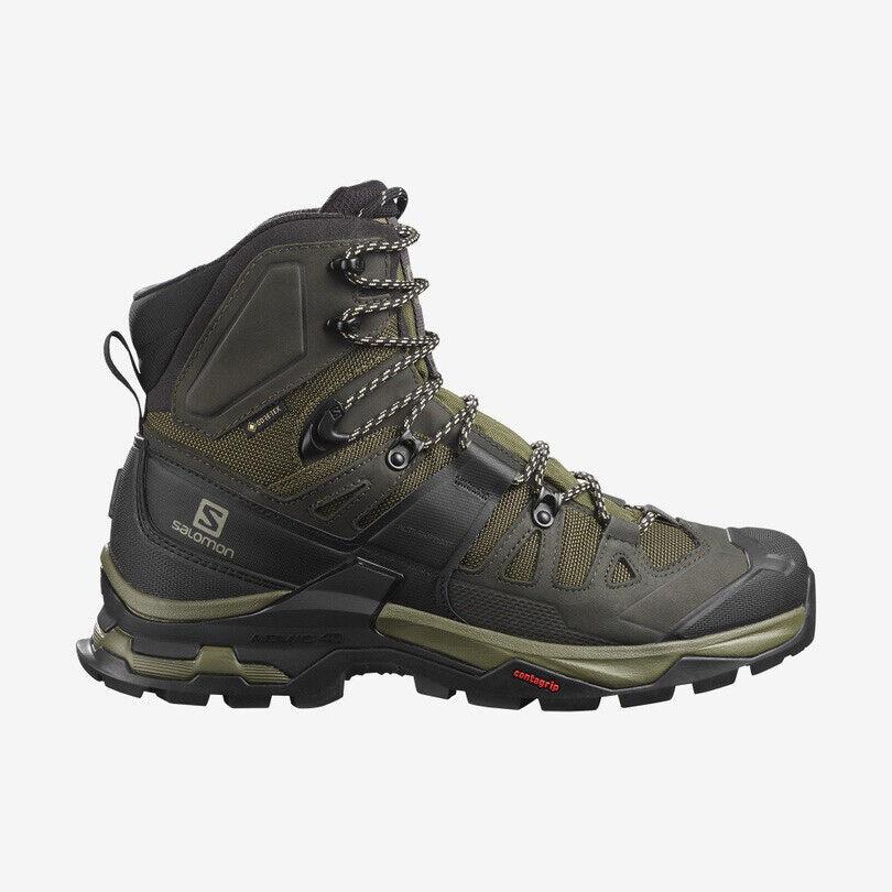 Salomon Men`s Quest 4 Gore-tex Hiking Boots - Olive Night/peat/safari - 14.0