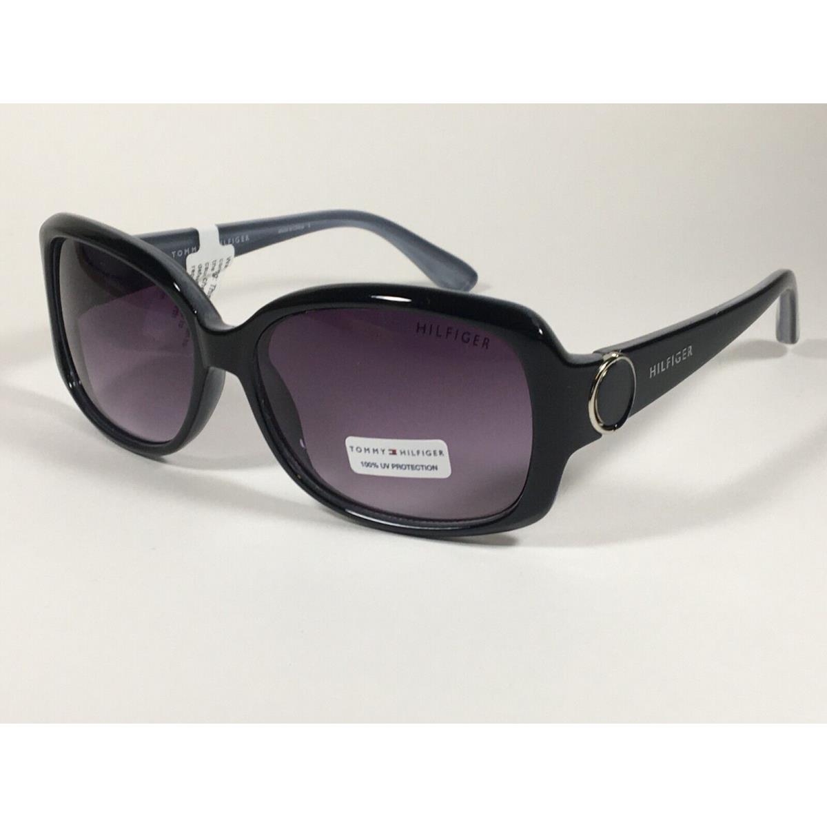 Tommy Hilfiger Quinn WP OL273 Sunglasses Two Tone Black Gray Blue Smoke Lens