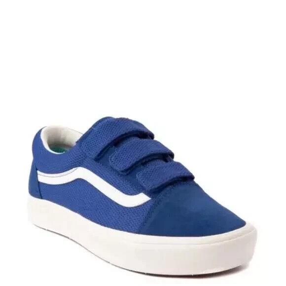 Vans Unisex Kids Autism Awereness Comfycush Old Skool V Mesh Blue VN0A4TZI105 - Blue