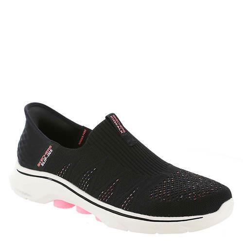 Womens Skechers Performance Slip-ins: GO Walk 7-CITY Lights Black Fabric