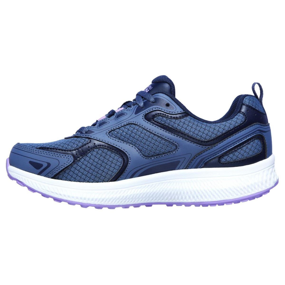 Womens Skechers Gorun Consistent Blue/purple Leather Shoes - Blue