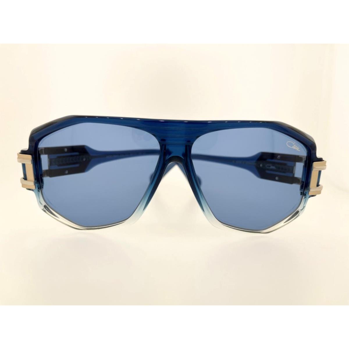 Cazal Sunglasses 163 010 59MM Blue Silver Frame with Blue Lenses