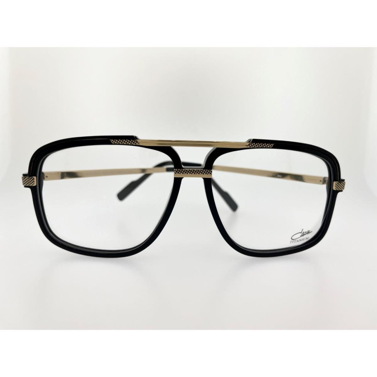 Cazal Prescription 6027 001 60MM Black Gold Frame with Clear Lenses