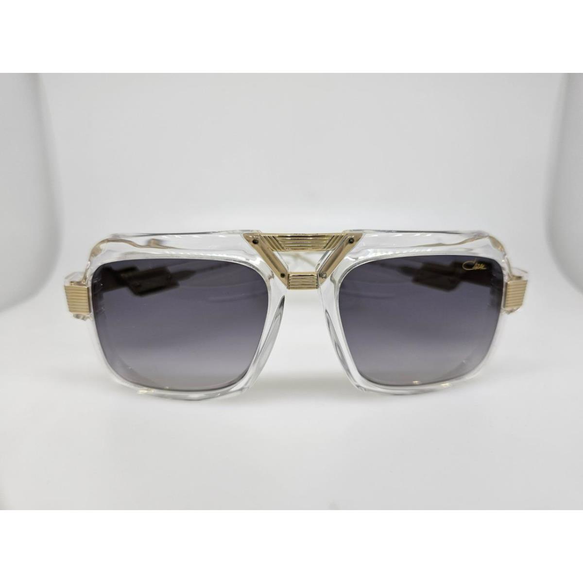 Cazal Sunglasses 669 003 56MM Crystal Gold Silver Frame with Gray Gradient Lens