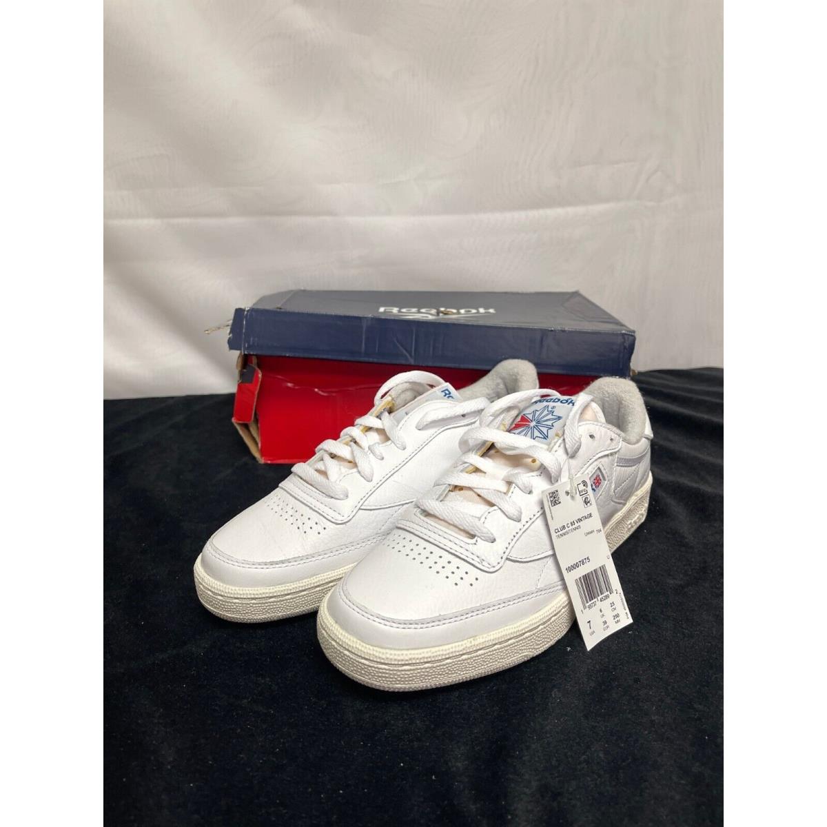 Reebok Club C 85 Vintage 100007875 Mens White Lace Up Tennis Shoes Size 7