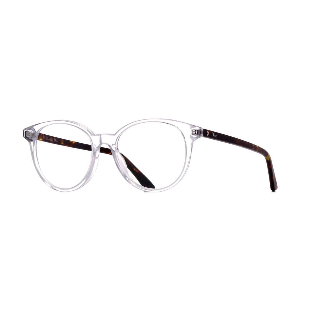 Christian Dior Montaigne 47 Crystal Dark Havana Lwp Eyeglasses