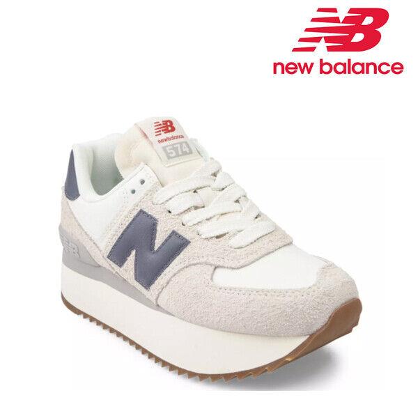 New Balance 574 Plus Women`s WL574ZQA Beige Blue White B Width