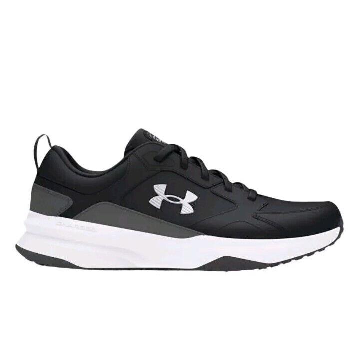 Under Armour Mens UA Charged Edge Training Shoes 3026727-003 Black/white Size 13