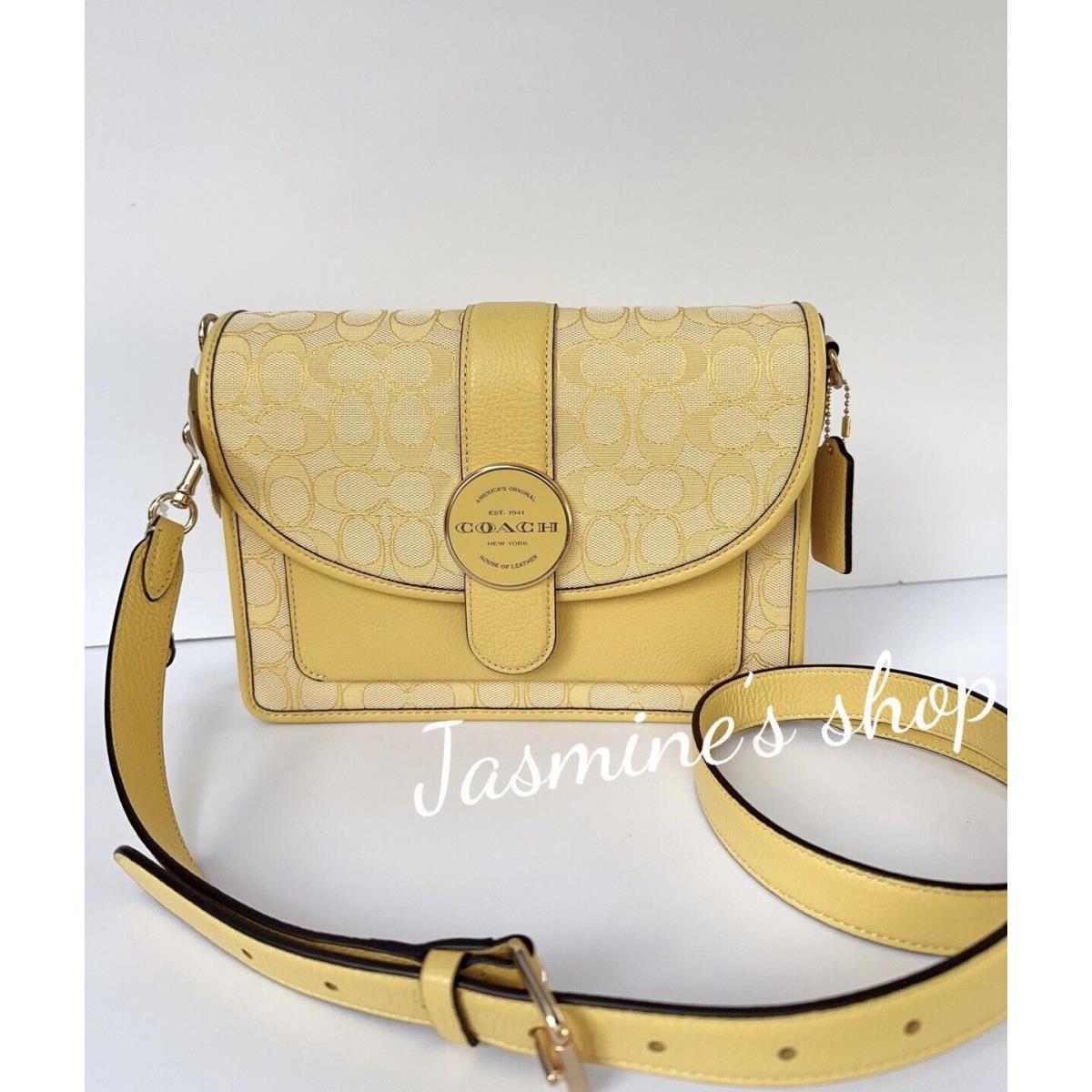 Coach Lonnie Crossbody In Signature Jacquard C8307 c8307/retro yellow