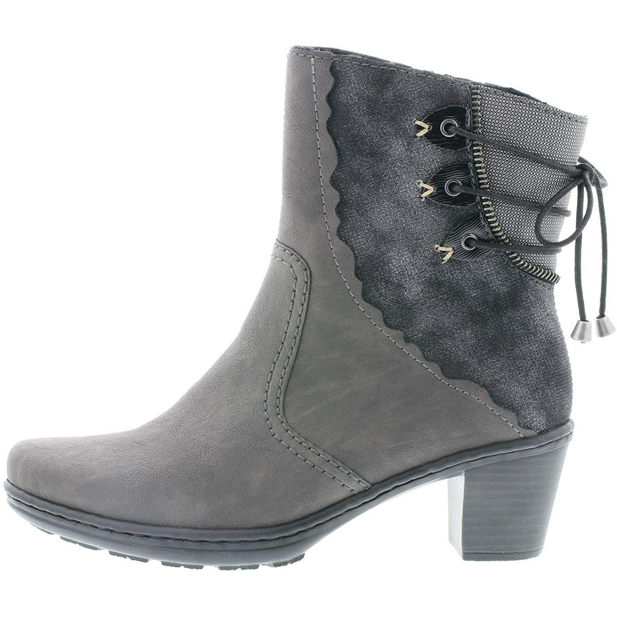 Rieker Women`s 74973-45 Grey Suede Fashion Boot