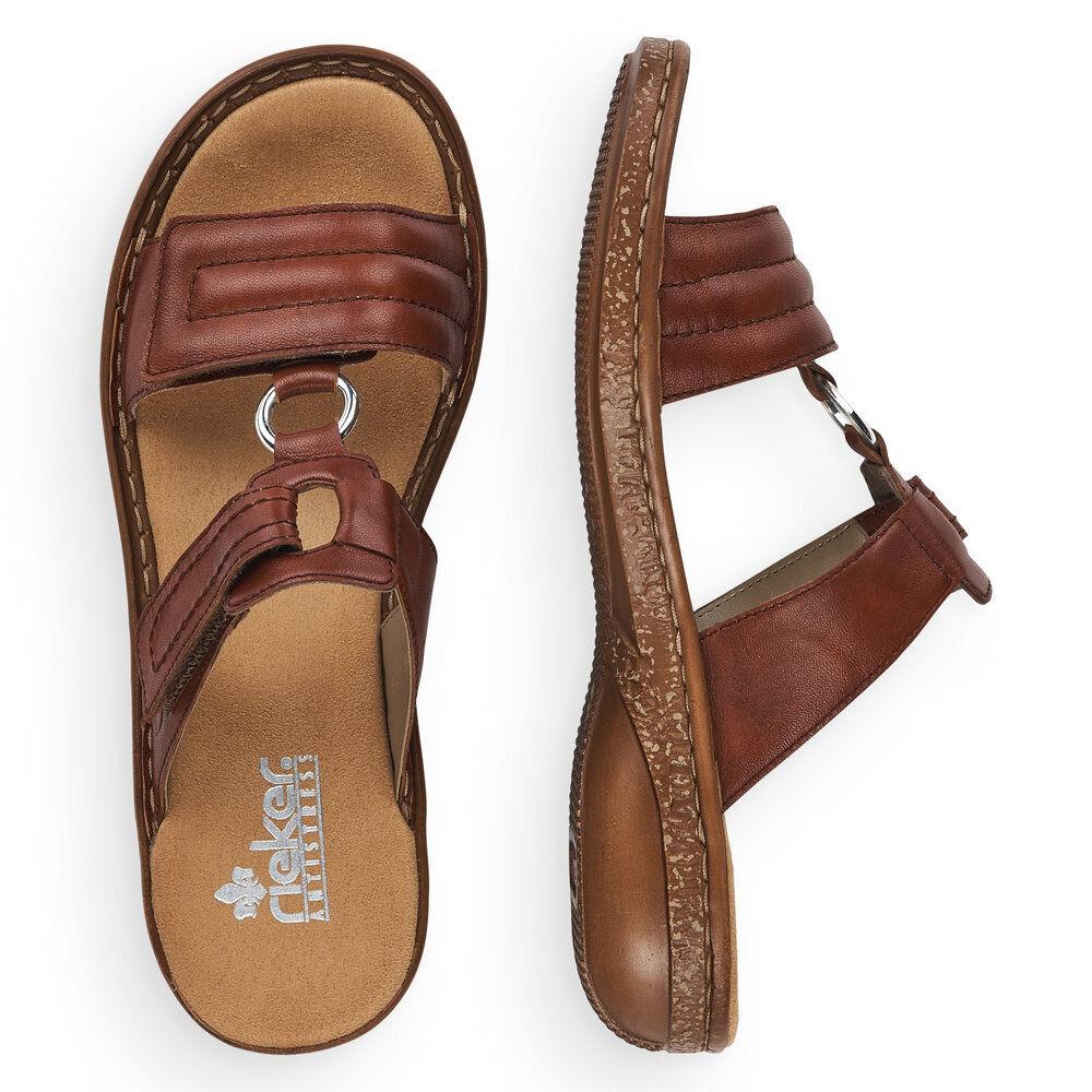 Rieker Women`s 62886-25 Leather Brown Spring/summer Adjustable Sandals