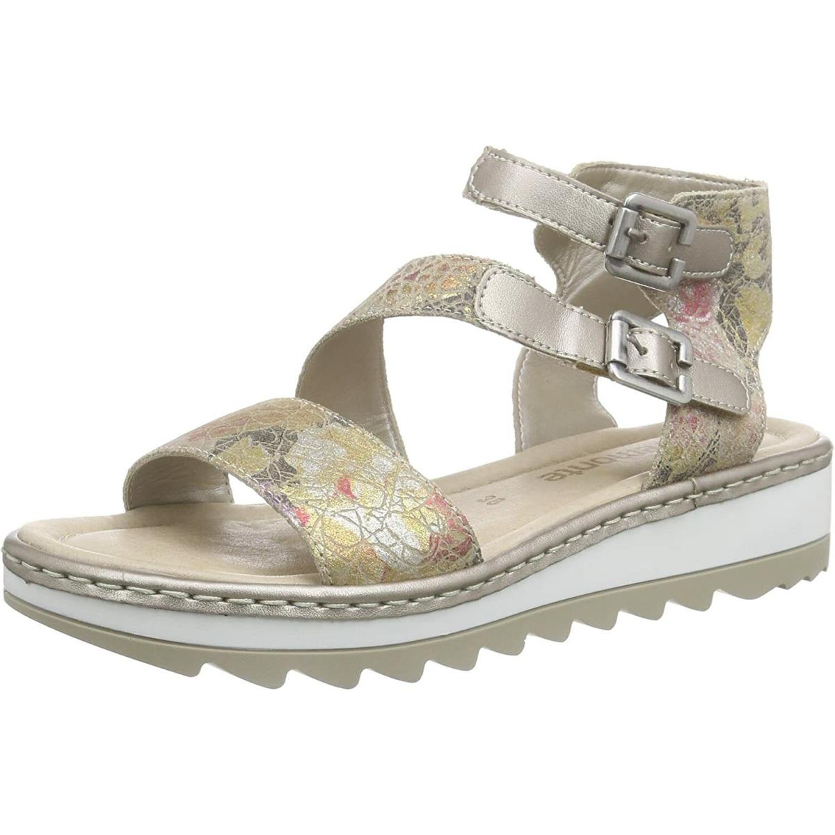 Remonte by Rieker Women`s Sandal Beige/silver R7752-90 Size Eur 40/ US 8.5