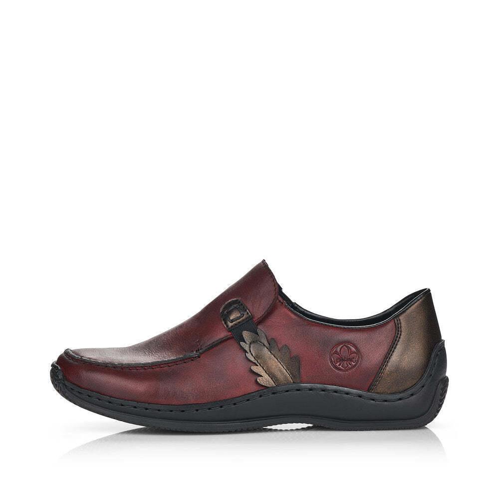 Rieker Women`s L1759-30 Celia Red Slip-on Loafers Size EU 38