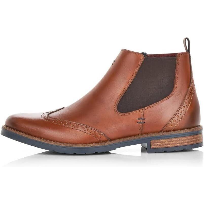 Rieker Men`s 34660-24 Side-zipped Chelsea Ankle Boots Size EU 44