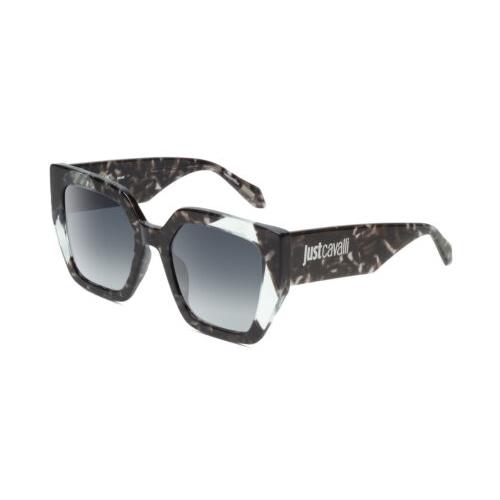 Just Cavalli SJC021V-096N Women Sunglasses Black Grey Crystal/blue Gradient 53mm